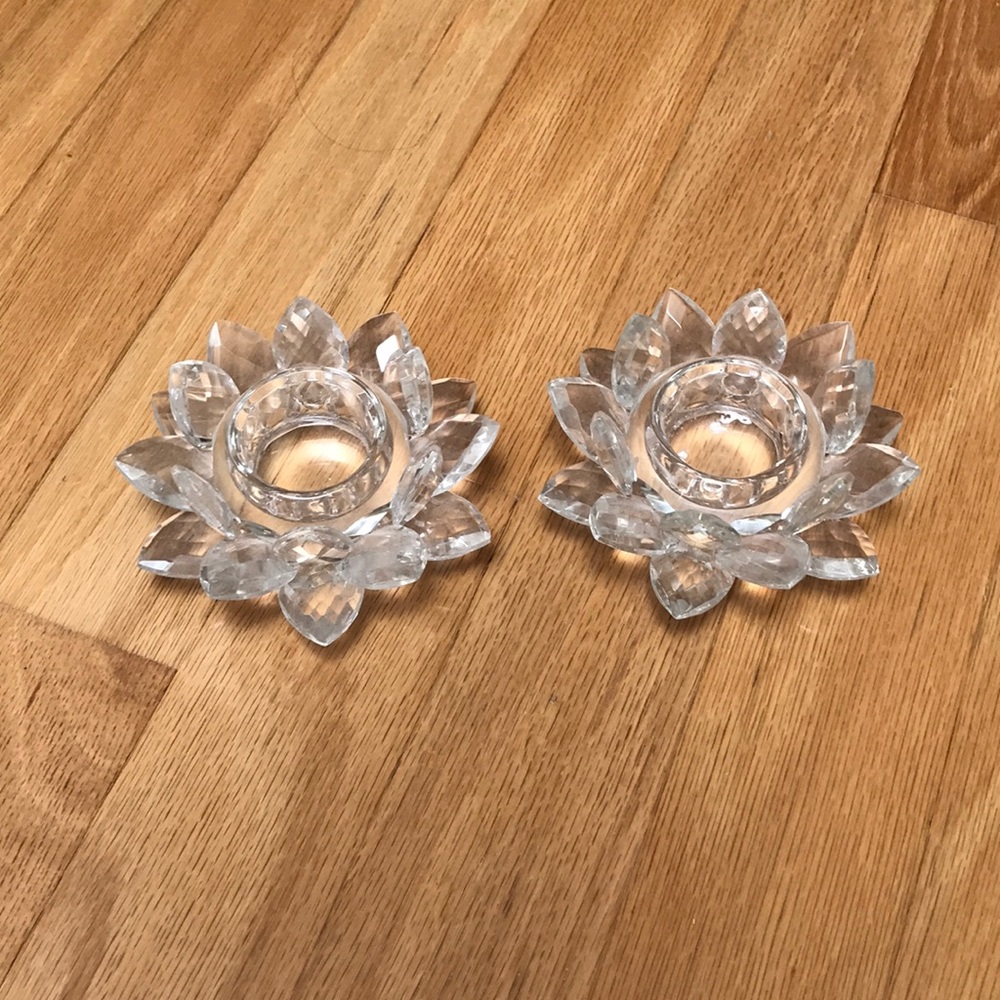 Crystal Lotus Tealight Votives